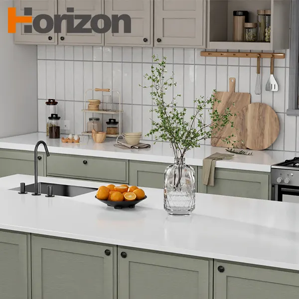 White Engineered Quartz Slab 3200x1600mm product sample