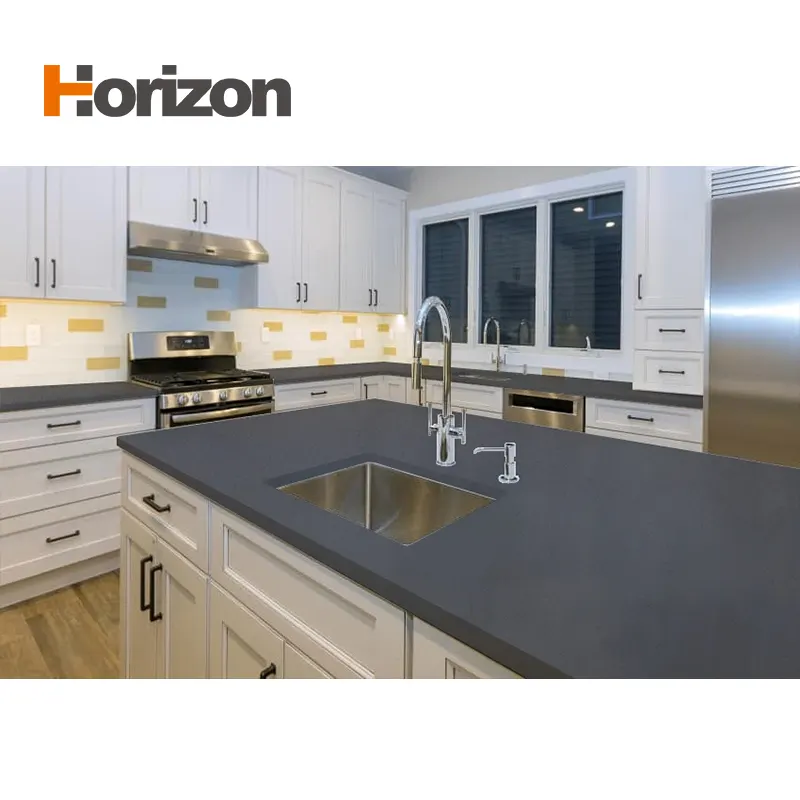 Gray Engineered Quartz Slab 3200x1600mm 18mm Thick