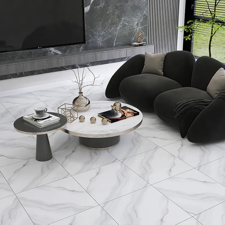 Non-Slip Stone-Look Polished Porcelain Wall And Floor Tile 600x600mm