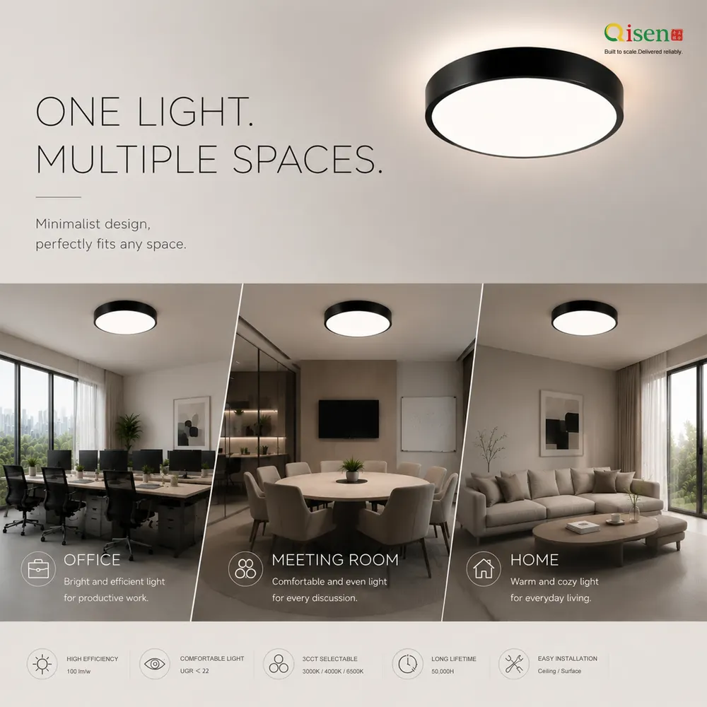 Aluminum LED Pendant Light 72x43x43cm 40-60W