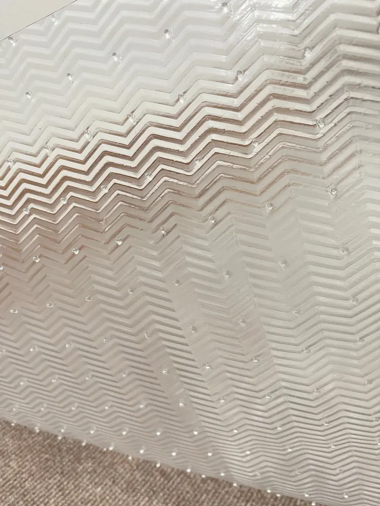 Transparent PVC Office Chair Mat With Studded Backing