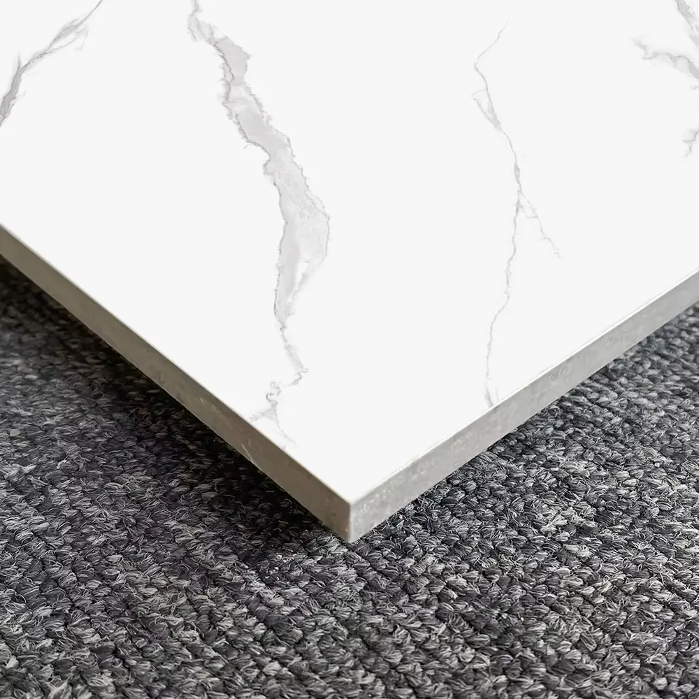 Marble-Look White Porcelain Wall And Floor Tile 600x600mm