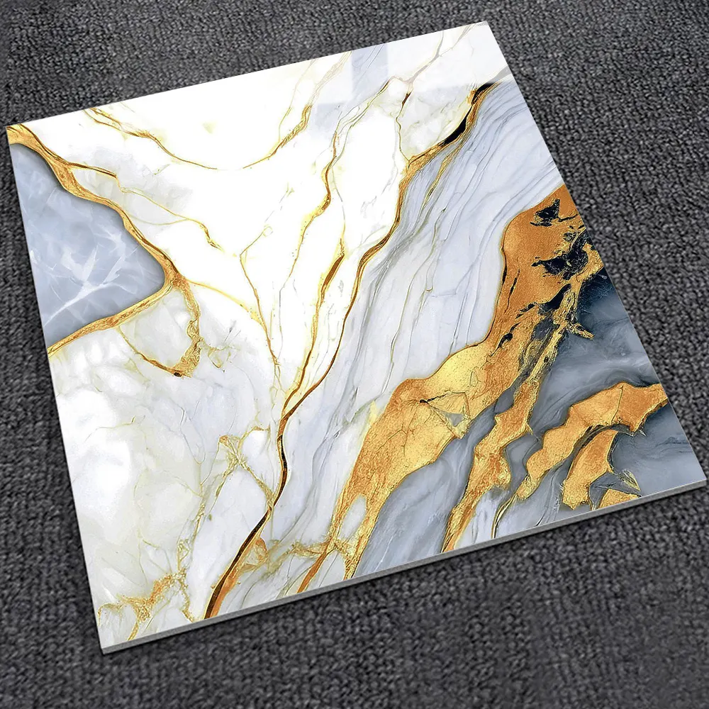 Non-Slip Stone-Look Polished Porcelain Wall Tile 600x600mm