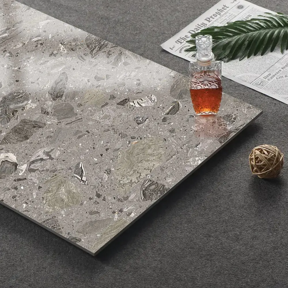 Non-Slip Terrazzo-Look Porcelain Floor Tile 600x1200mm
