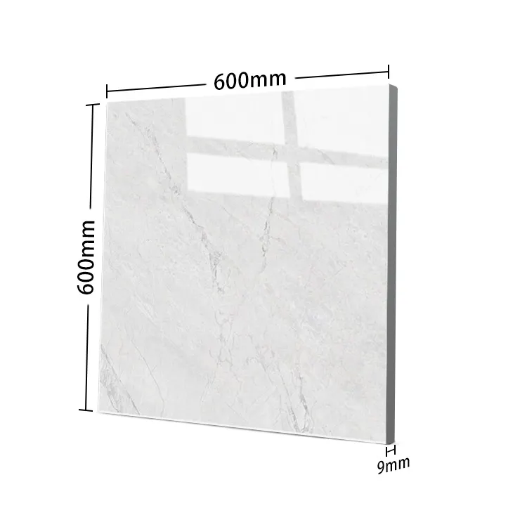 Stone-Look Polished Porcelain Floor Tile 600x600mm