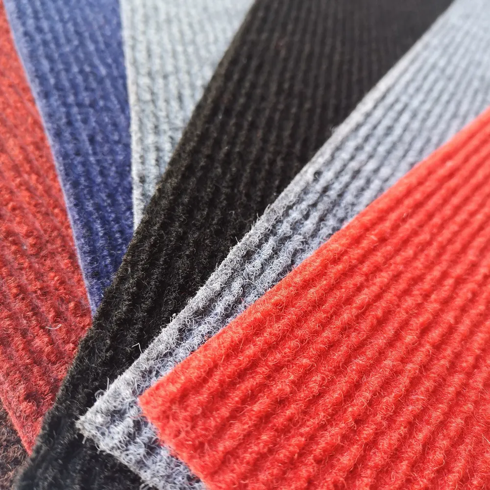 Ribbed Polyester Floor Carpet With Latex Backing