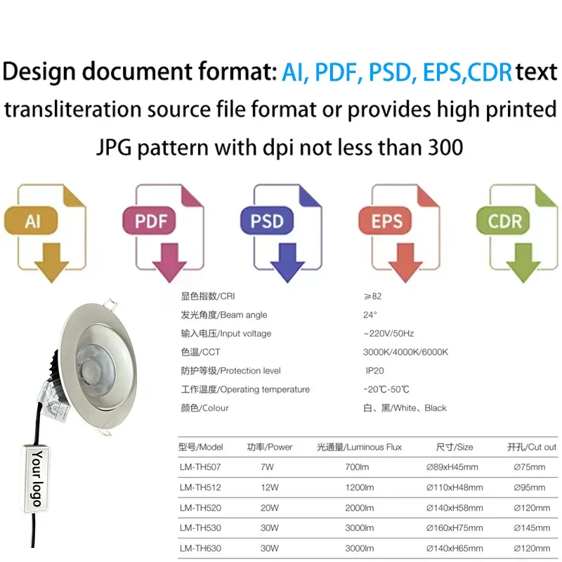 Trimless Recessed Round LED Downlight 5W IP44