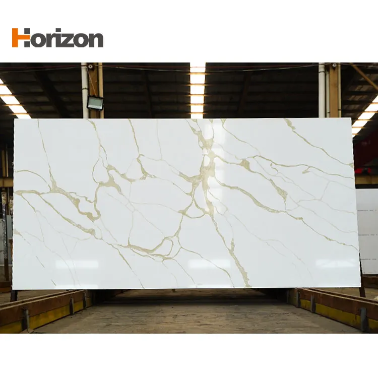 Calacatta White Engineered Quartz Slab 3200x1600mm