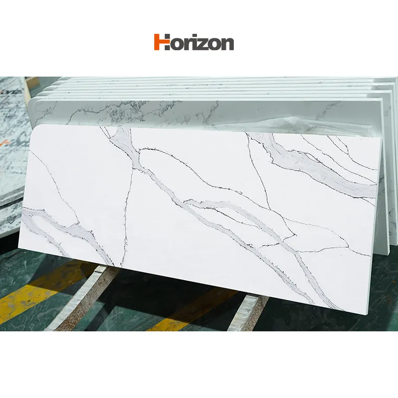 White Engineered Quartz Slab 3200x1600mm product sample