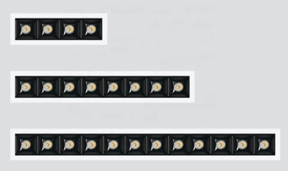 Smart Recessed Aluminum LED Grille Spotlight Black 5-36W