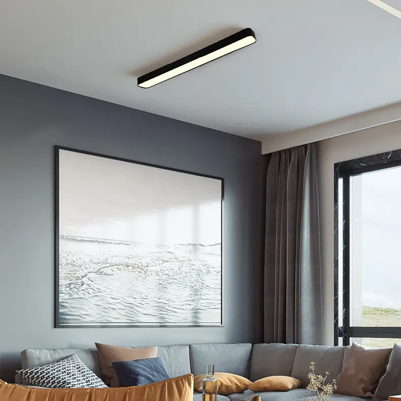 Recessed Rectangular Aluminum LED Panel Light Black/White 25/45W 220V