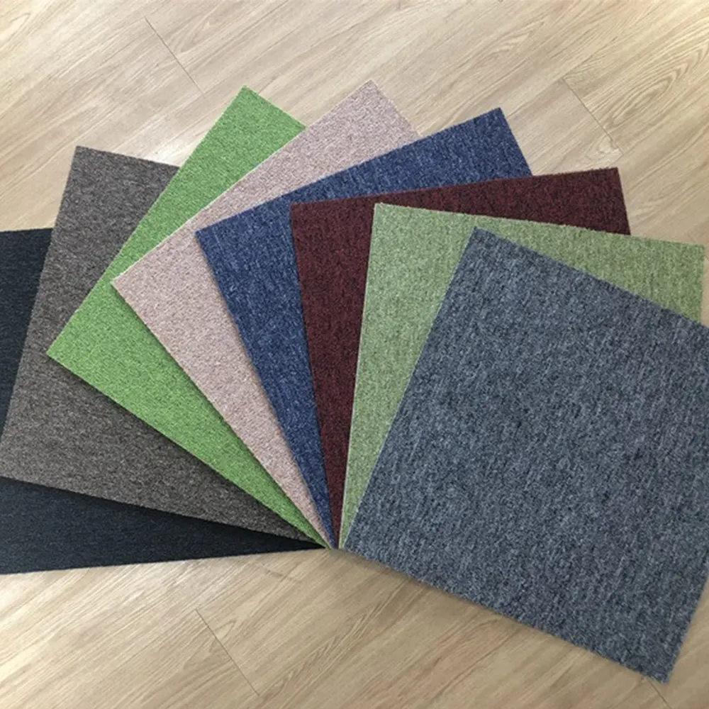 Polypropylene/Nylon Carpet Tile 50x50cm with Rubber Backing