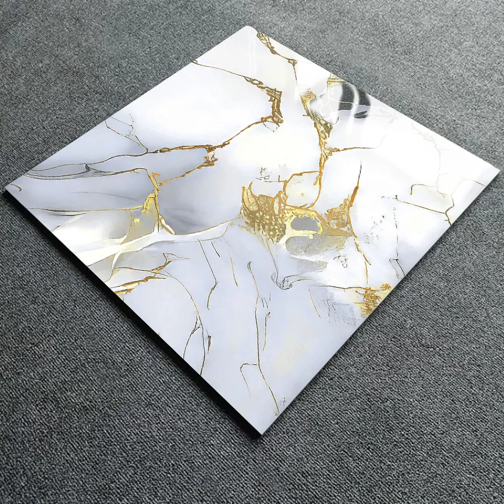 Stone-Look Polished Porcelain Floor Tile 600x600mm