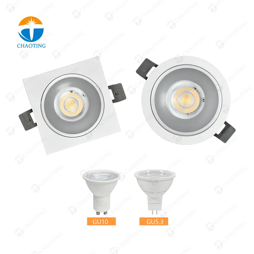 Aluminum Downlight Housing Black/White/Gold MR16/GU10
