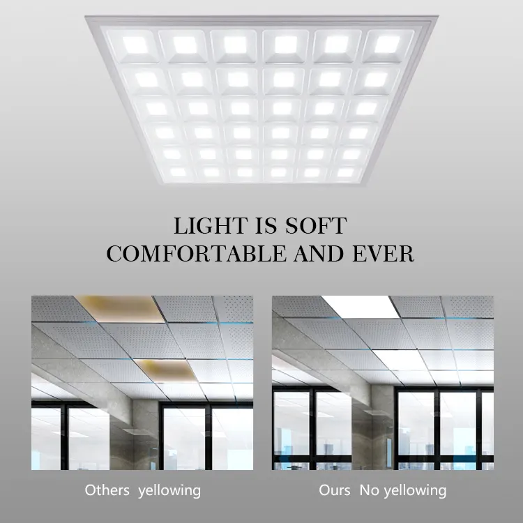 Anti-Glare Recessed LED Panel Light 595x595mm 40W IP33