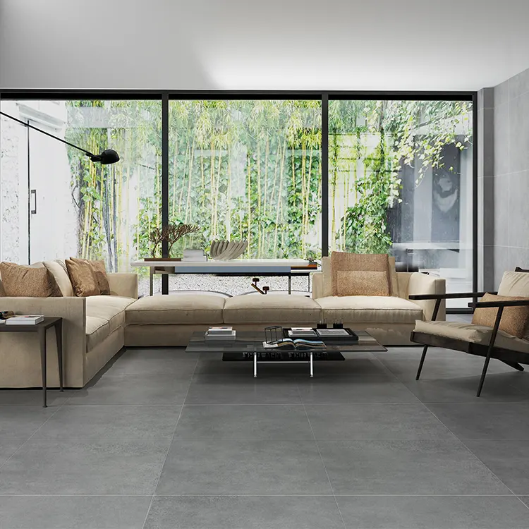 Non-Slip Stone-Look Matte Porcelain Floor Tile 600x600mm