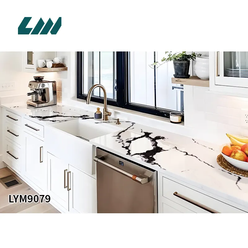 White Engineered Quartz Slab 3200x1600mm
