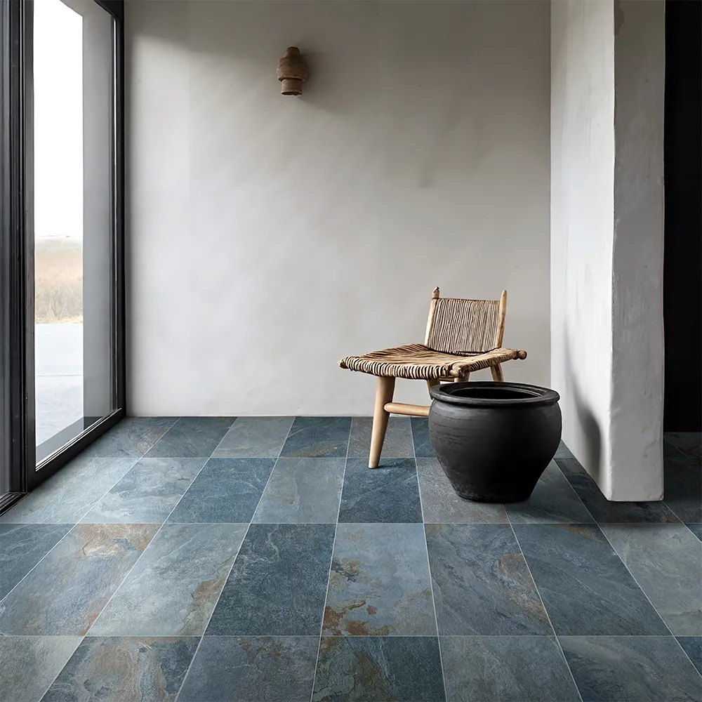 Non-Slip Stone-Look Porcelain Swimming Pool Tile 300x600mm