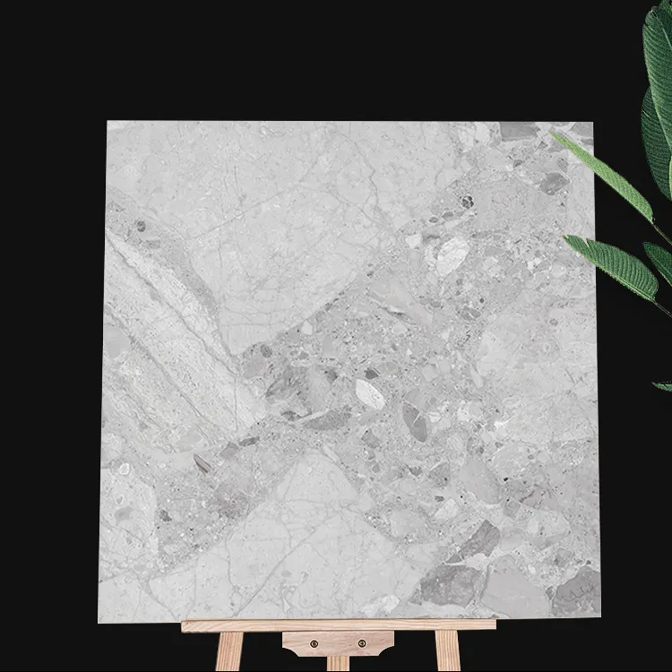 Non-Slip Concrete-Look Gray Porcelain Outdoor Tile 600x600mm