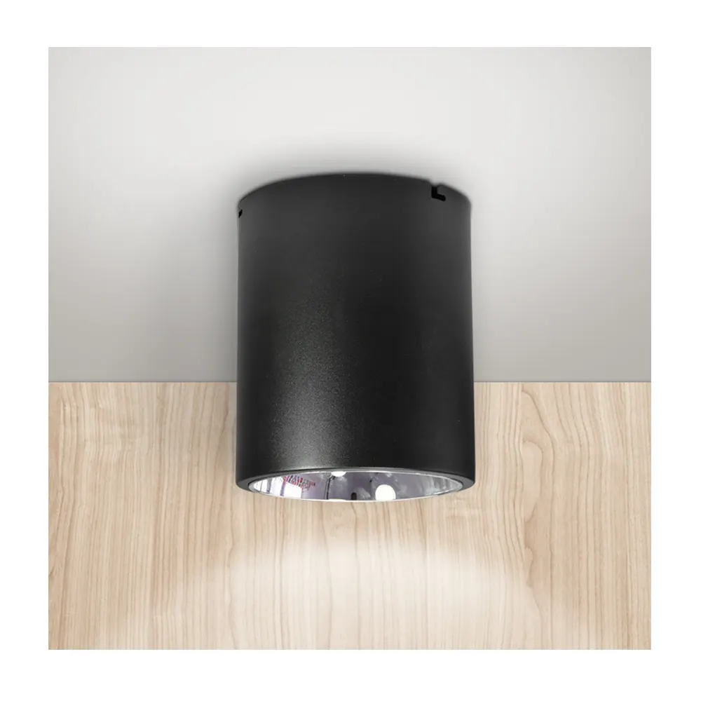 Surface-Mounted Aluminum COB LED Downlight Black 12/20W