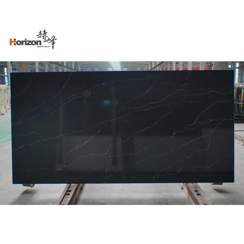 Calacatta White/Black Engineered Quartz Slab 3200x1600mm product sample