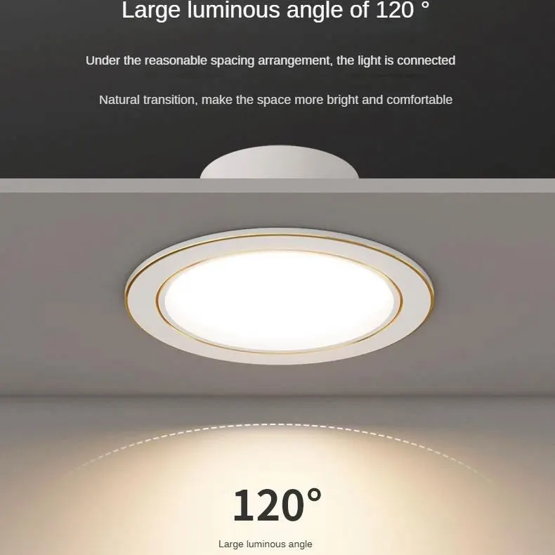 Recessed Aluminum COB LED Downlight 6/7W