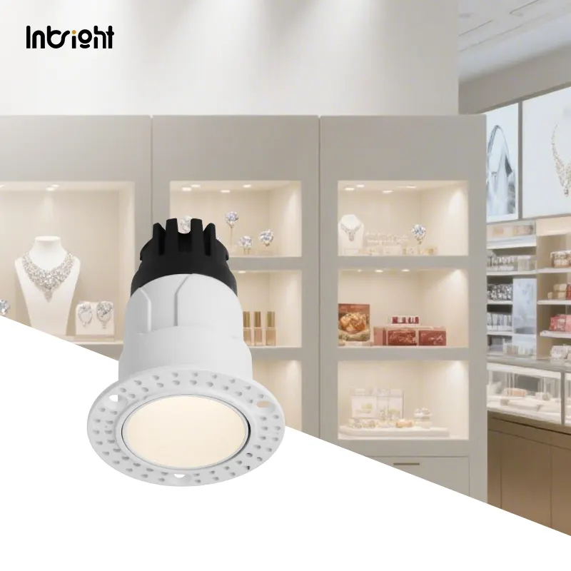 Anti-Glare Recessed Aluminum LED Downlight 3-7/10W IP65 50mm