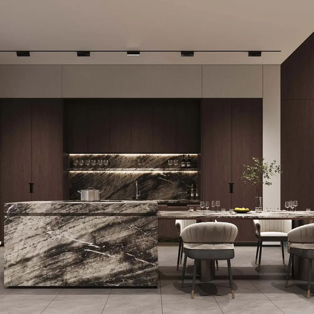 Modern Melamine Modular Kitchen Cabinet Set