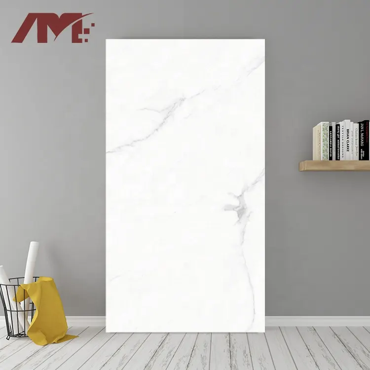 Marble-Look White Polished Porcelain Wall Tile 300x600mm