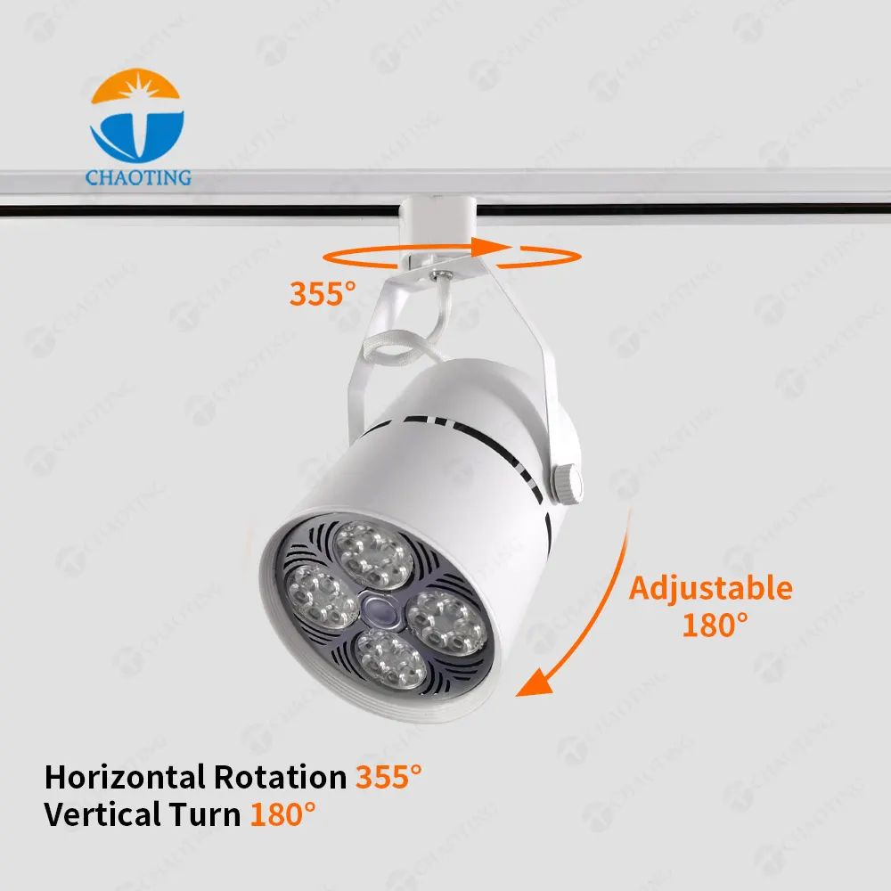 Adjustable Surface-Mounted Track Spotlight Housing E27