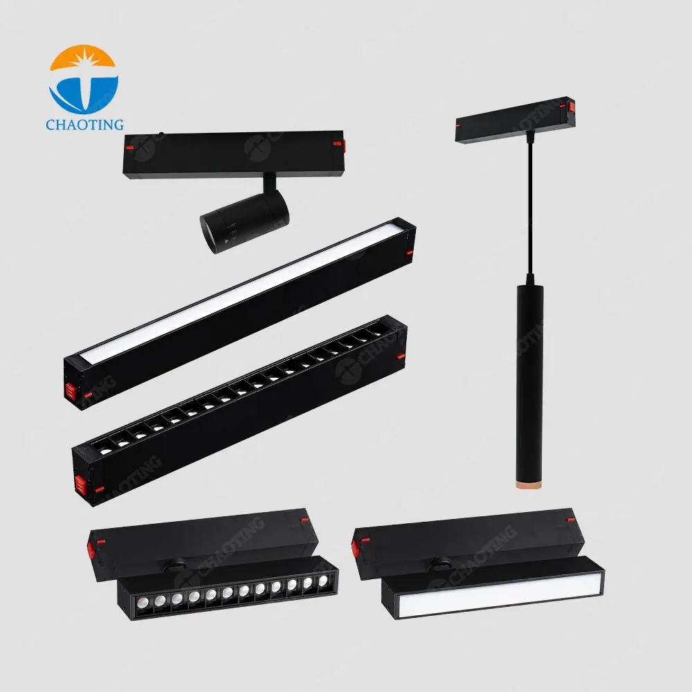 Recessed Aluminum Magnetic LED Track Spotlight 6-27W