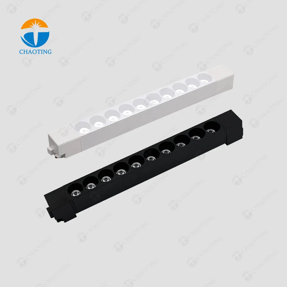 Rotatable Aluminum COB LED Track Grille Spotlight 10-30W For 2-Wire Track product sample