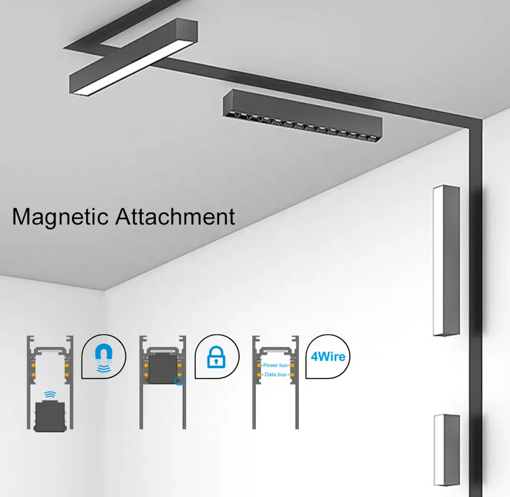 Smart Recessed Aluminum Magnetic LED Track Spotlight 25/30W 48V