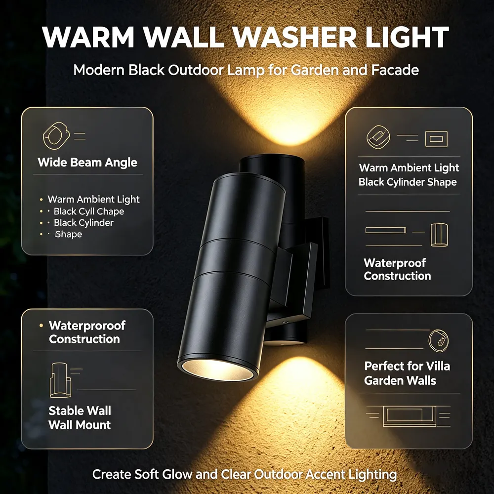 Aluminum Outdoor Cylinder LED Wall Light 3-36W