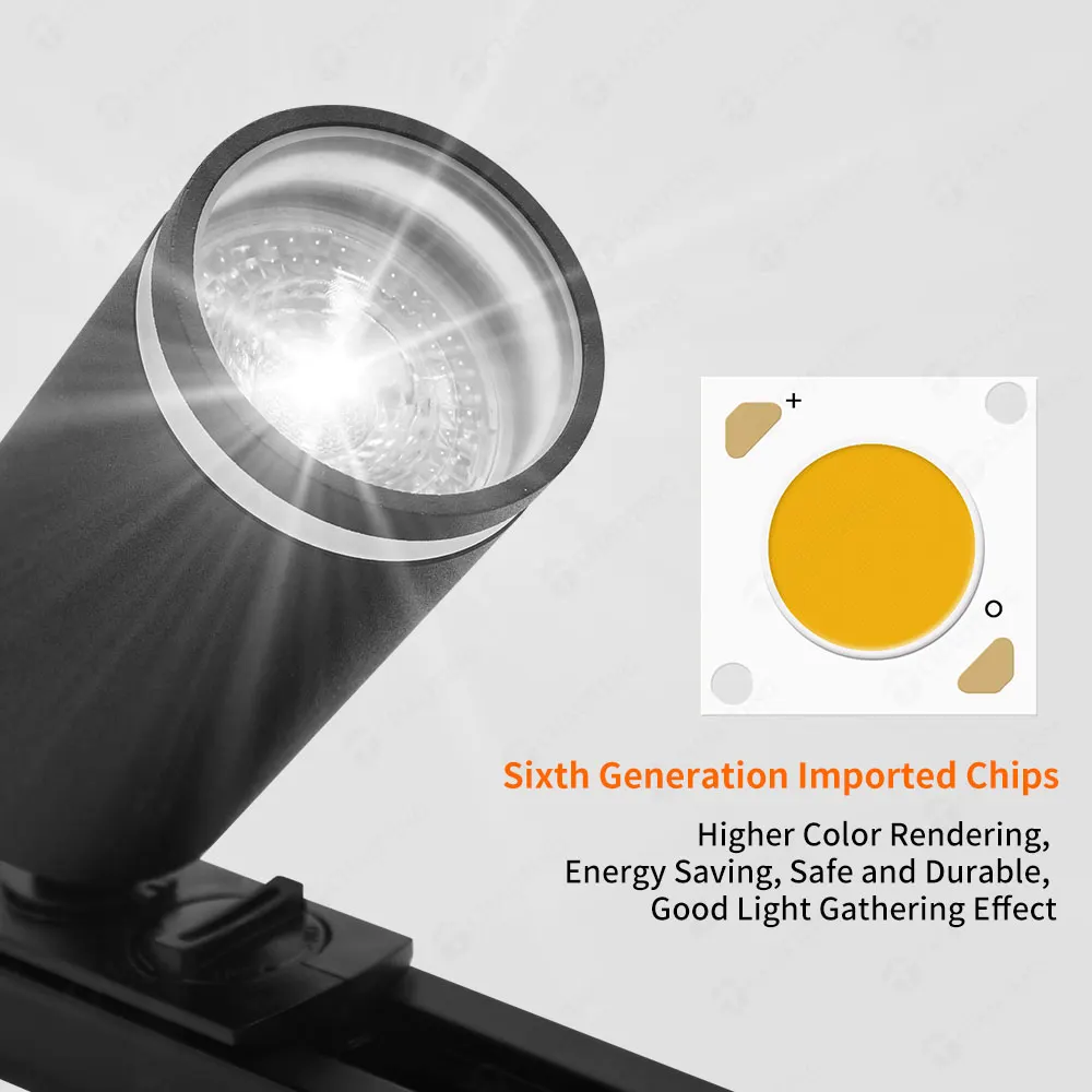 Adjustable Aluminum Track Spotlight Housing MR16/GU10