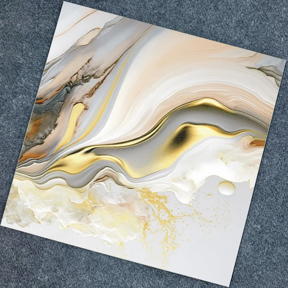 Marble-Look Polished Porcelain Floor Tile 600x600mm/60x60cm