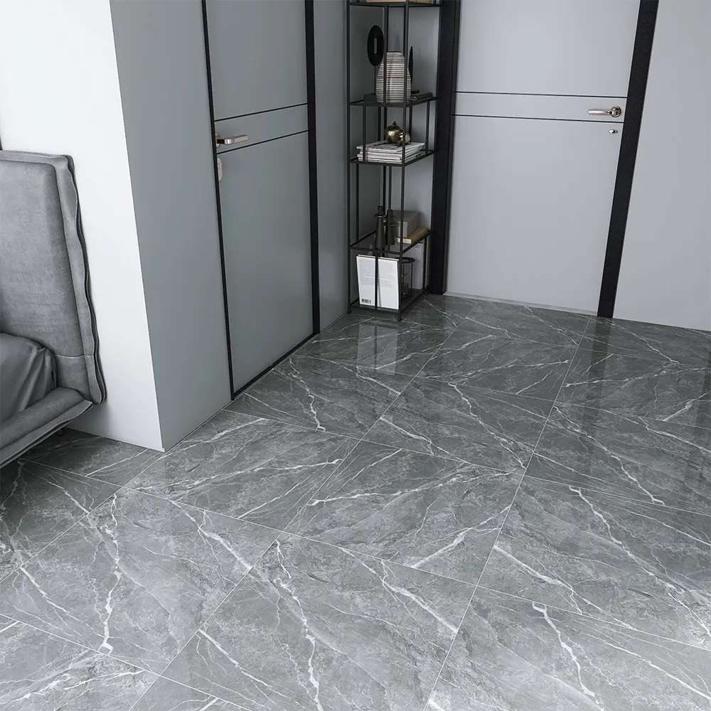 Marble-Look Porcelain Floor Tile 600x600mm