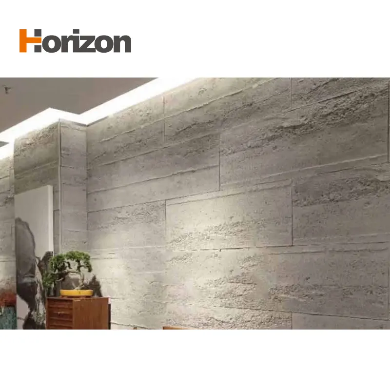 3D-Textured PU Stone-Look Wall Panel 1200x600mm