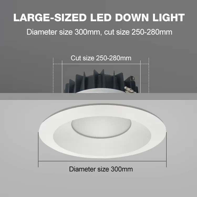 Recessed Aluminum LED Downlight 12-45W product sample