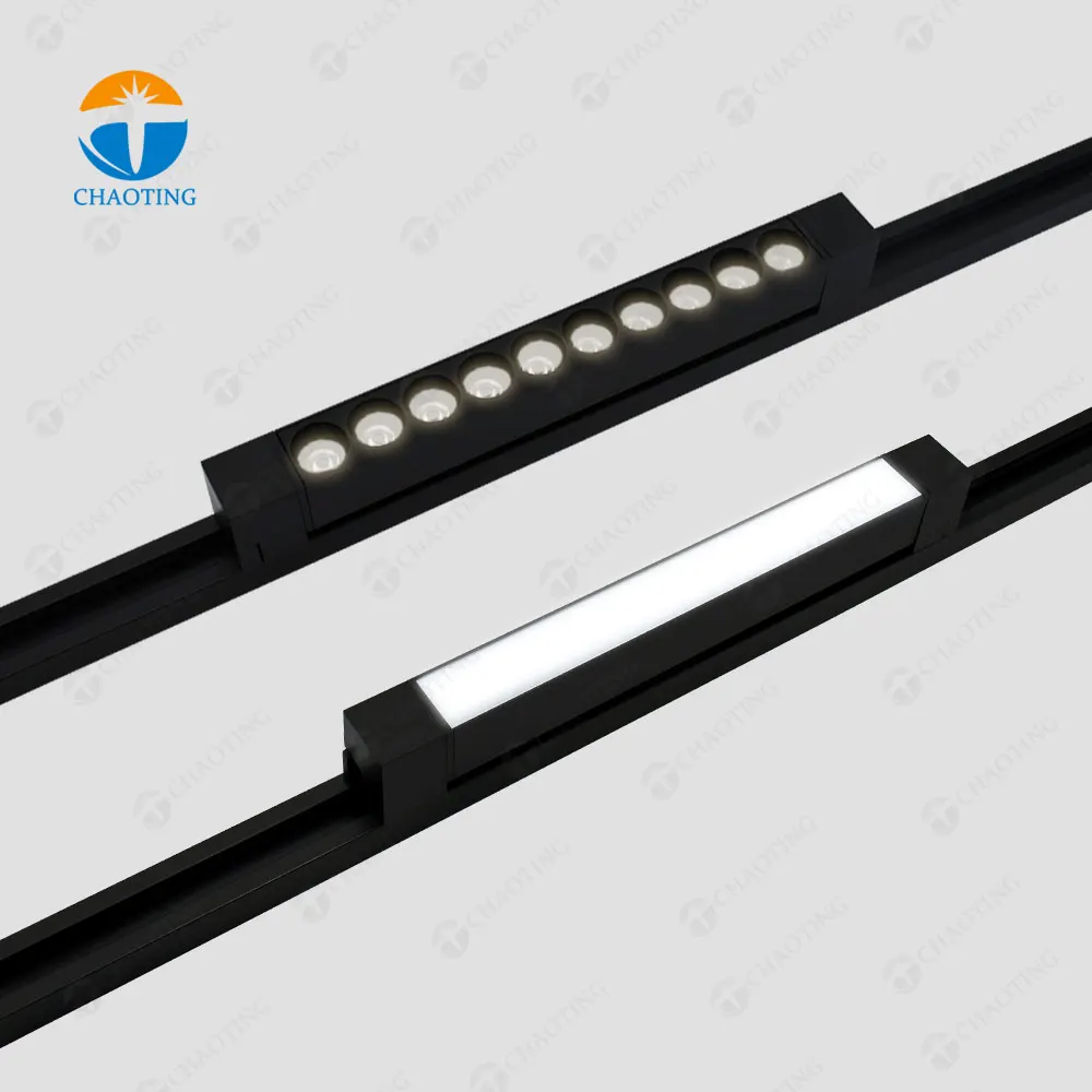 Rotatable Aluminum LED Track Grille Spotlight 10-40W for 2-Wire Track