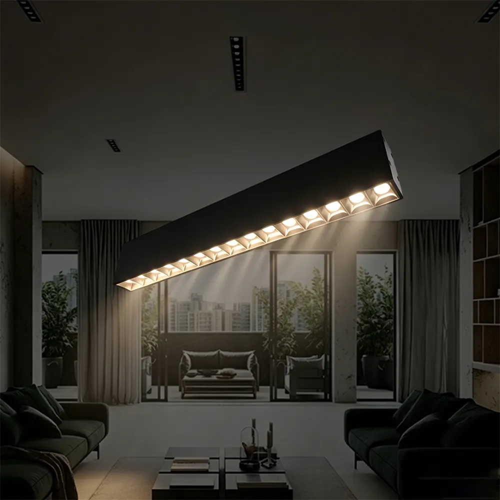 Anti-Glare Aluminum LED Grille Spotlight Black
