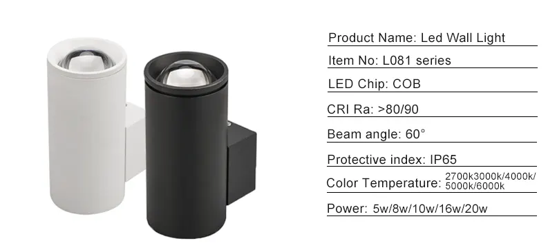 Adjustable Aluminum LED Wall Light 5-40W