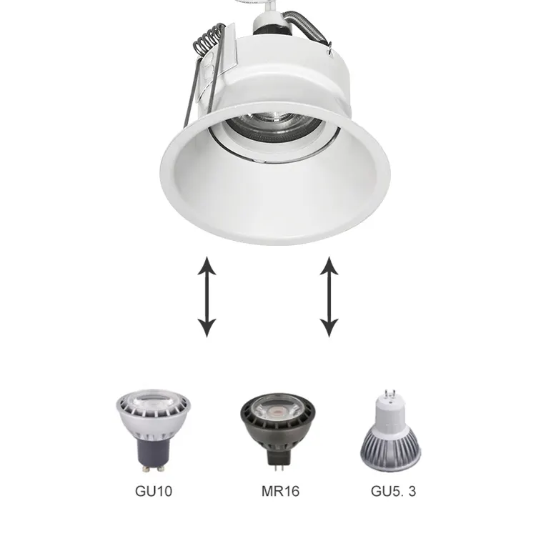 Recessed Aluminum Spotlight Mounting Bracket GU10 IP20/IP44