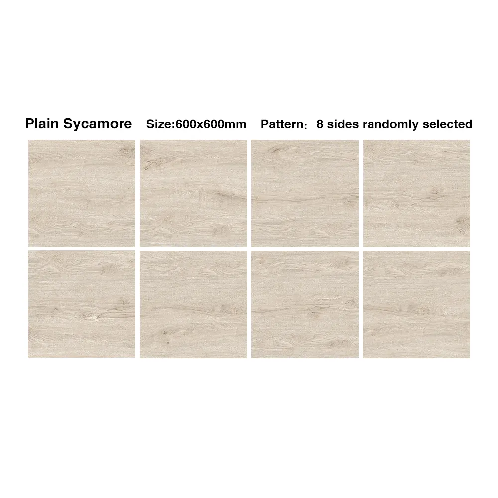 Non-Slip Wood-Look Porcelain Floor Tile 600x600mm