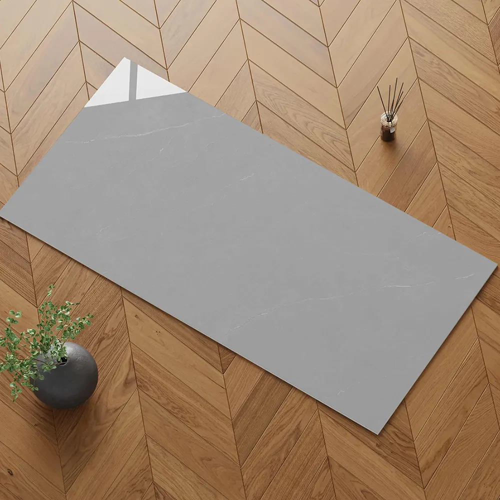 Marble-Look Polished Porcelain Floor Tile 750x1500mm