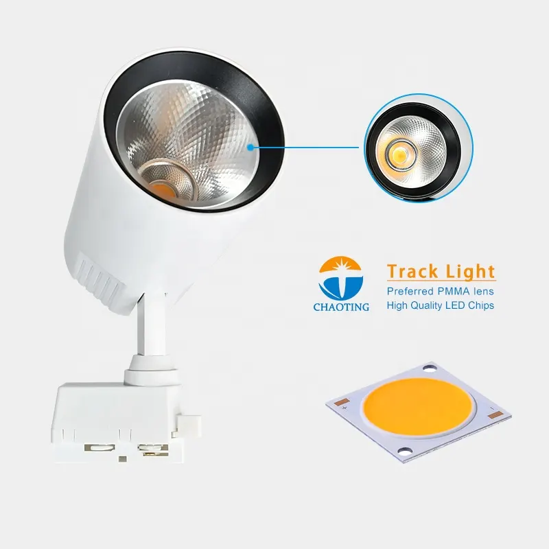 Dimmable Aluminum LED Track Spotlight 12-40W