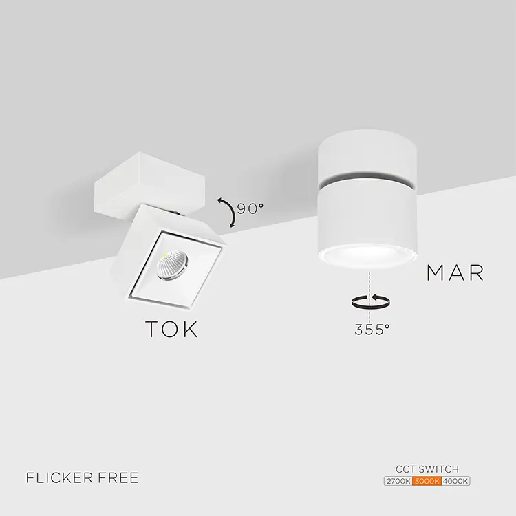 Aluminum LED Downlight White/Black 10/12W