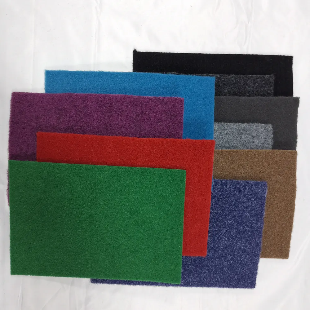 Non-Slip Velour Red Polyester Carpet Roll 4-8mm Thick