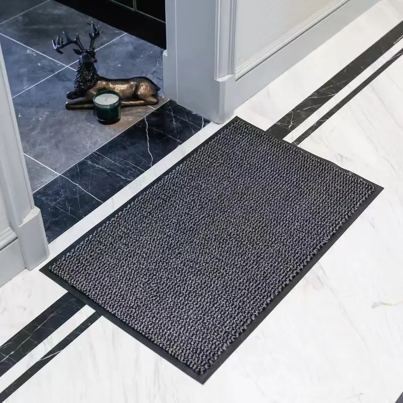 Non-Slip Cut-Pile PVC Entrance Door Mat With PVC Backing