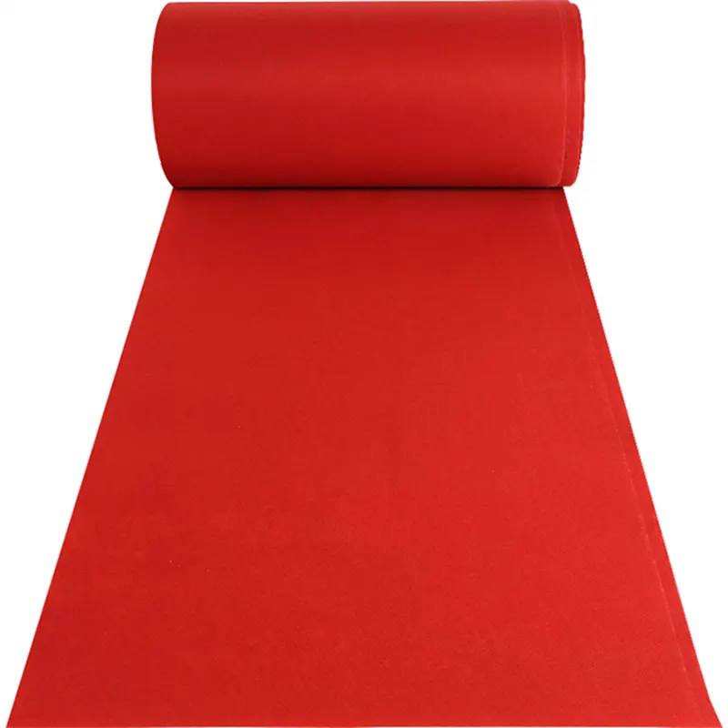 Needle-Punched Red Polyester Exhibition And Event Carpet